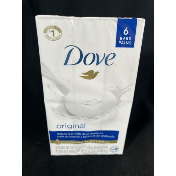 10X DOVE BODY SOAP 6 BARS 22.5 OZ TOTAL ORIGINAL