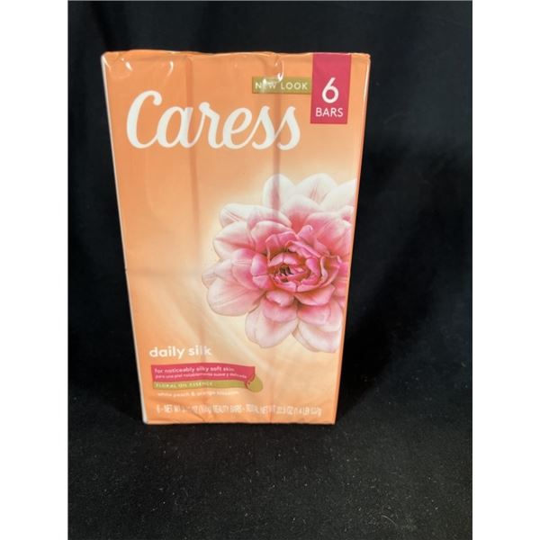 12X CARESS  BODY SOAP 6 BARS 22.5 OZ DAILY SILK
