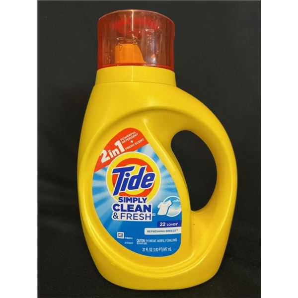 17X TIDE LAUNDRY DETERGENT 31 OZ SIMPLY CLEAN & FR