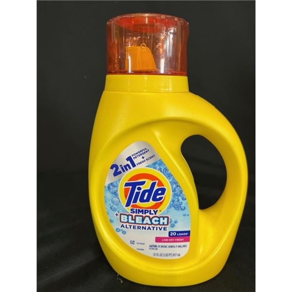 12X TIDE LAUNDRY DETERGENT 31 OZ SIMPLY BLEACH ALT