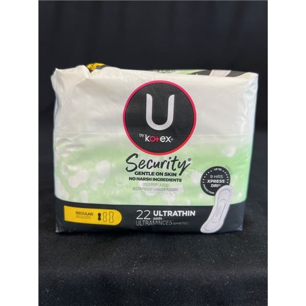 24X U BY KOTEX SECURITY REGULAR 22 ULTRA THIN PADS