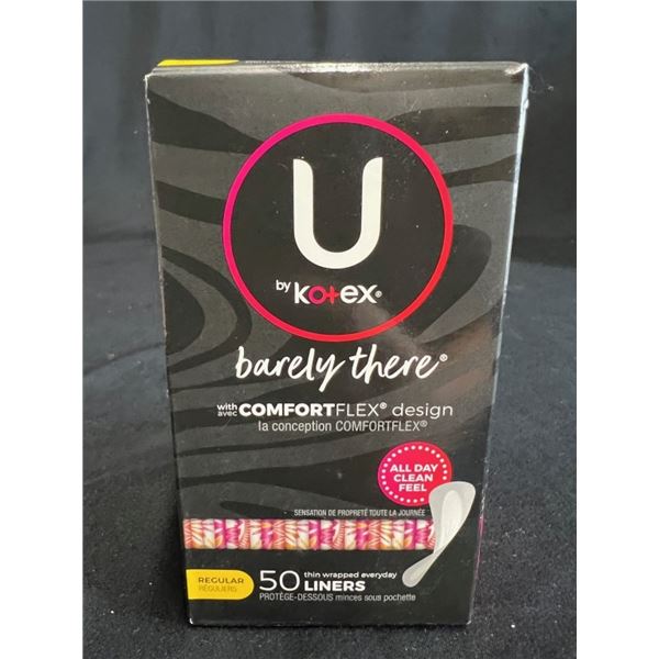 12X U BY KOTEX BARELY THERE REGULAR  50 LINERS