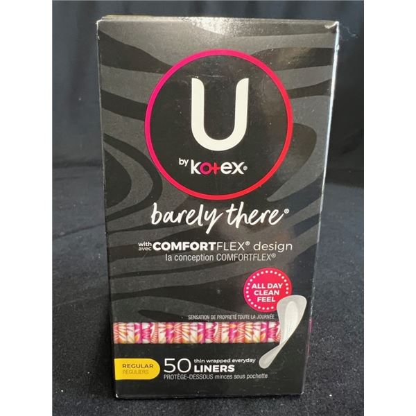 12X U BY KOTEX BARELY THERE REGULAR  50 LINERS