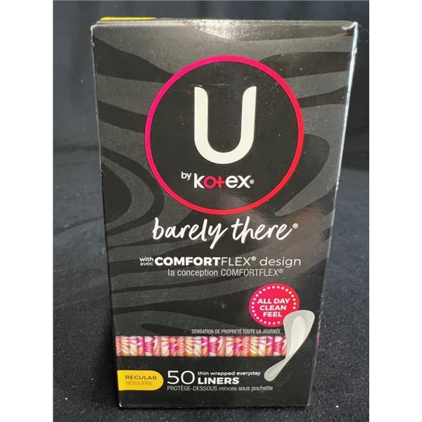 12X U BY KOTEX BARELY THERE REGULAR  50 LINERS