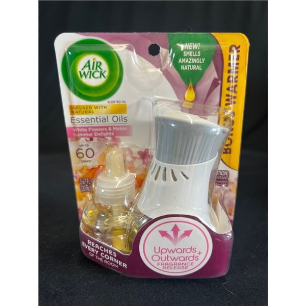 9 AIR WICK 1 WARMER AND 1 REFILL WHITE FLOWER MELN