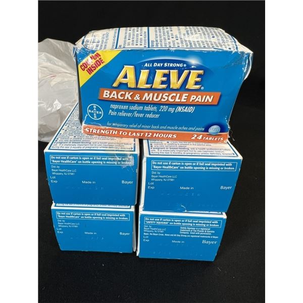 5X ALEVE BACK AND MUSCLE PAIN 24 TABLETS