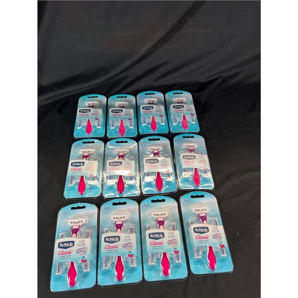 12X SCHICK CLASSIC HYBRID RAZOR