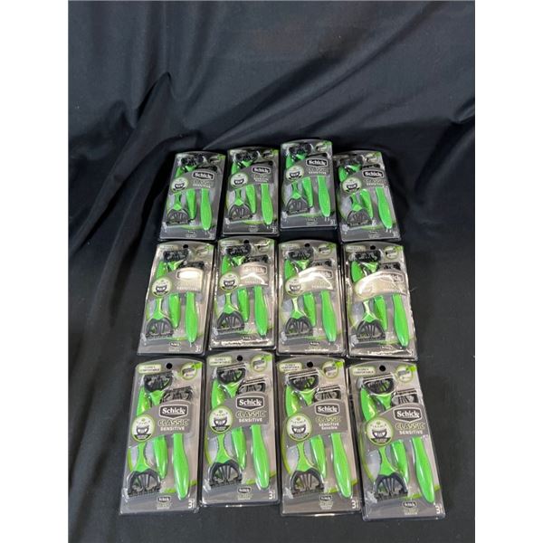 12X SCHICK CLASSIC SENSITIVE GREEN