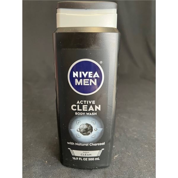 12X NIVEA MEN ACTIVE BODY WASH DEEP CLEAN 16.9 OZ