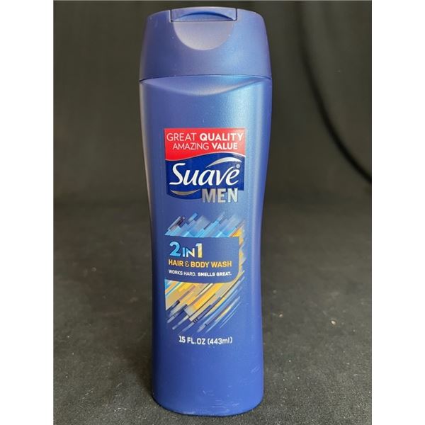 10X SUAVE MEN 15 FL OZ 2 IN 1 HAIR AND BODY WASH