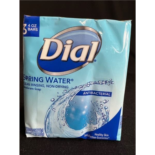 10X DIAL 3 PACK 4OZ BAR SOAP SPRING WATER