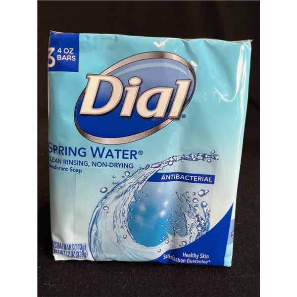 10X DIAL 3 PACK 4OZ BAR SOAP SPRING WATER