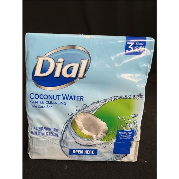 13X DIAL 3 PACK 4OZ BAR SOAP COCONUT WATER