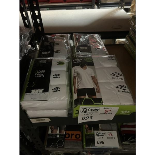 8X V-NECK 3 PACK UMBRO  SHIRTS