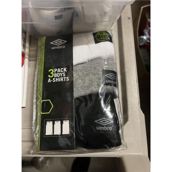 9X BOYS TANK TOP 3 PACK UMBRO