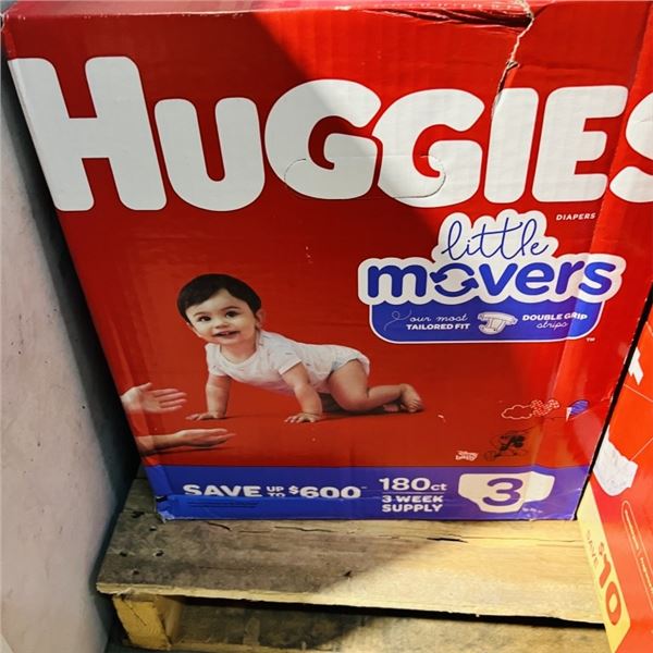 10X BOXES DIAPERS PADS ETC