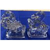 Image 1 : PAIR PRESS GLASS HORSES SEE PHOTOS