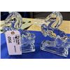 Image 3 : PAIR PRESS GLASS HORSES SEE PHOTOS