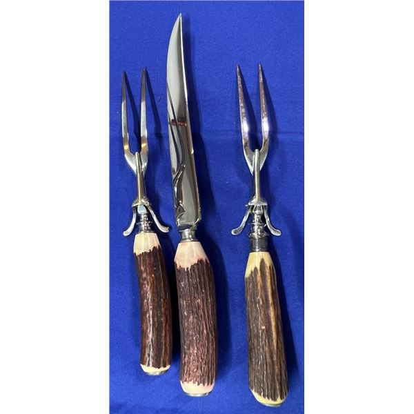 3 PIECE LARSON CARVING SET SEE PHOTOS