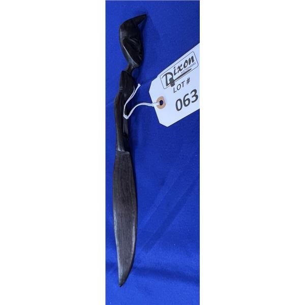 AFRICAN CARVING KNIFE 14"  SEE PHOTOS