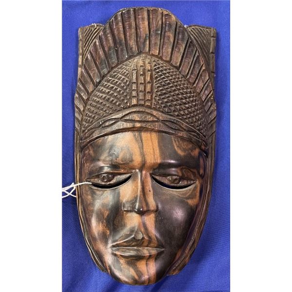H-CARVED AFRICAN MASK 11" X 7" SEE PHOTOS