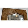 Image 2 : ANTIQUE OAK BEADED FRAM MIRROR  SEE PHOTOS