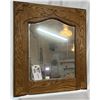 Image 4 : ANTIQUE OAK BEADED FRAM MIRROR  SEE PHOTOS