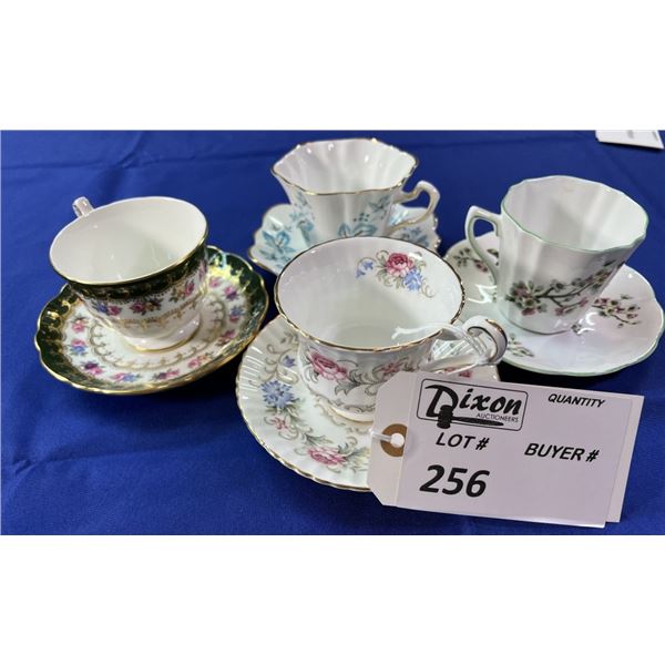 4 TEA CUPS AND SAUCERS SEE PHOTOS