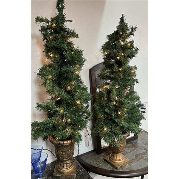 2X LIGHTED TREES 46" TALL SEE PHOTOS