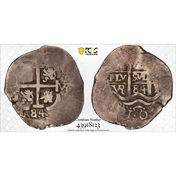 BOLIVIA: Carlos II, 1665-1700, AR 2 reales (7.17g), 1684, PCGS VF details