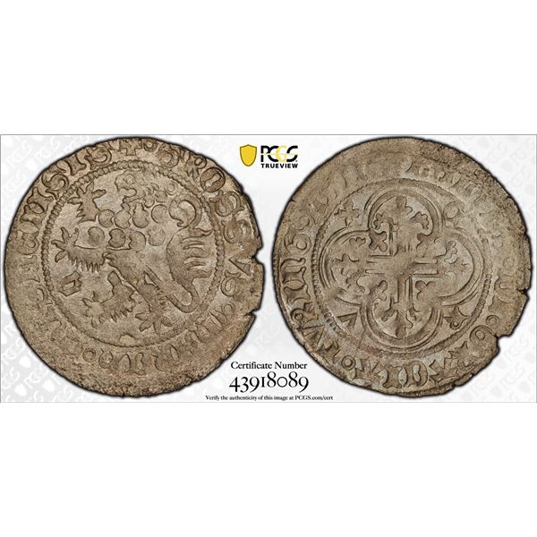 SAXE-MEISSEN: Balthasar, 1369-1406, AR fürstengroschen, Sangerhausen, PCGS AU Details