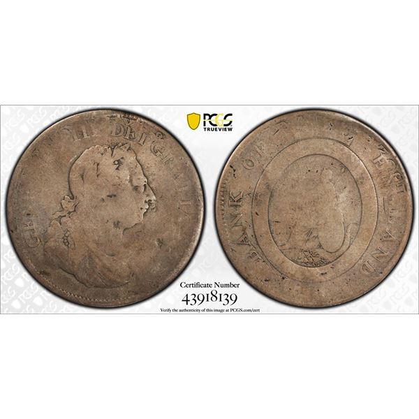 GREAT BRITAIN: George III, 1760-1820, AR dollar, 1804, PCGS AG3