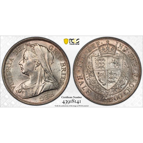 GREAT BRITAIN: Victoria, 1837-1901, AR halfcrown, 1900, PCGS MS62