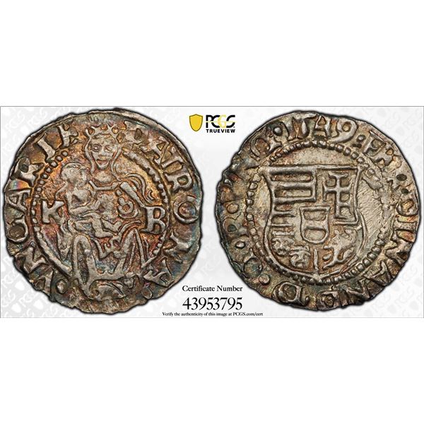 HUNGARY: Ferdinand I, 1519-1564, AR denar, Körmöcbánya (Kremnica), 1549-KB, PCGS MS63