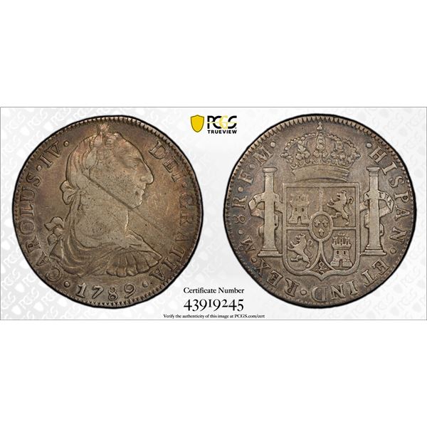 MEXICO: Carlos IV, 1788-1808, AR 8 reales, 1789-Mo, PCGS VF25