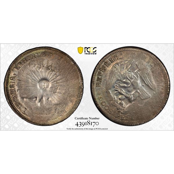 MEXICO: Revolutionary Issue, AR 2 pesos, Guerrero State, 1914-GRO, PCGS AU58