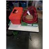 Image 1 : TOOLBOX OF PACKAGED ITEMS WITH 90FT AIR HOSE