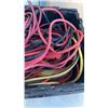 Image 2 : TOTE OF EXTENTIONS CORDS AND JUMPER CABLES