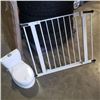 Image 2 : DAYCARE PLAY MAT WITH 2 METAL PRESSURE BABY GATES ONE IS NEW WITH NEW FLUSING SOUND POTTY