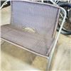 Image 2 : METAL AND WOVEN PATIO LOVE SEAT