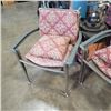 Image 2 : 4 METAL PATIO CHAIRS WITH CUSHIONS