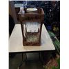 Image 1 : VINTAGE HICKORY KIST JERKY MASON JAR IN ORIGINAL WOOD CRATE 18 INCHES TALL