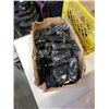Image 2 : CRATE OF METAL COAT HANGERS AND BOX OF LIPSTICK CASES AND BED SLATS