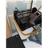 Image 2 : CRATE OF TOOLS, WOOD PLANE, AXE, SAW, SHOP SUPPLIES