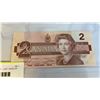 Image 2 : 3 CANADIAN 1986 $2 BILLS - LAST ISSUE OF $2 BILLS
