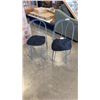 Image 1 : 2 DECORATIVE METAL CAHIRS WITH WOOD SEAT AND CUSHION
