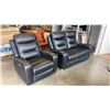 Image 1 : BLACK POWER RECLINER LOVESEAT AND ARMCHAIR