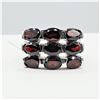 Image 1 : STERLING SILVER NATURAL GARNET RING, 9 GARNET (4.4CTS), W/A $480.00, SIZE 6.5