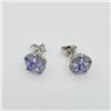 Image 1 : STERLING SILVER NATURAL TANZANITE EARRINGS, 10 TANZANITE (0.50CTS), W/A $910.00