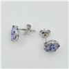 Image 2 : STERLING SILVER NATURAL TANZANITE EARRINGS, 10 TANZANITE (0.50CTS), W/A $910.00